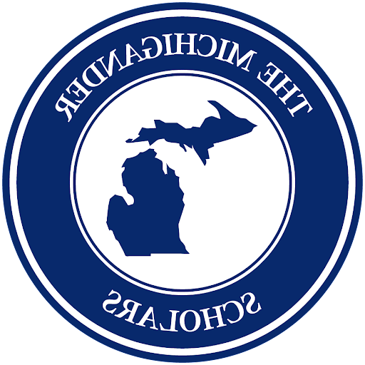 密歇根学者的标志，它以密歇根州的图形描述为特色
